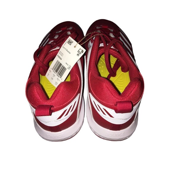 Adidas Icon 6 Bounce Mens Size US 15 Red/White Spikes Baseball Cleats